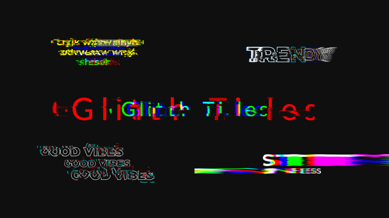 Glitch Titles After Effects Templates Motion Array