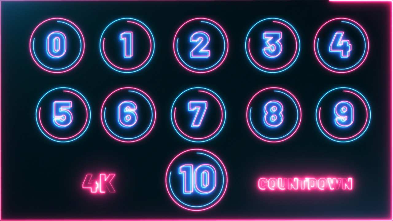 Neon Countdown Timer Stock Motion Graphics Motion Array Neon Countdown Timer Stock Motion Graphics Motion Array