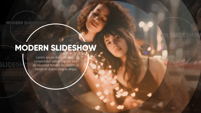 Modern Slideshow - Circle Promo: After Effects Templates