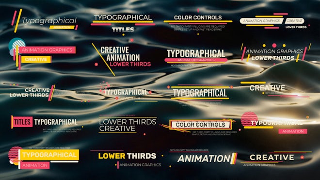 Colorful Lines Lower Thirds - Motion Graphics Templates | Motion Array