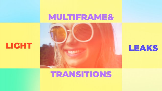 Multiframe & Light Leaks Transitions: Premiere Pro Templates