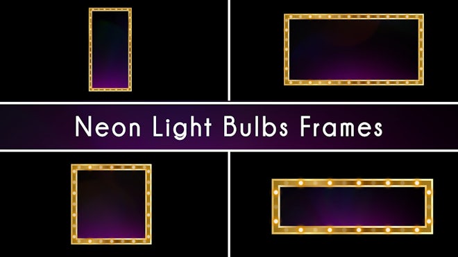 sæt Hæl fjer Vintage Light Bulb Frames - Stock Motion Graphics | Motion Array