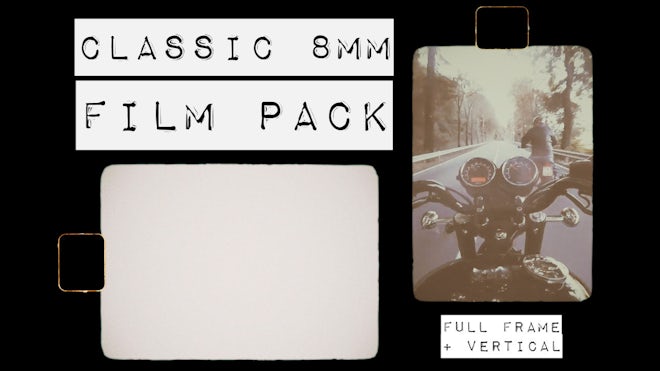 Vertical Super 8mm Rolling Film Frame - Stock Motion Graphics