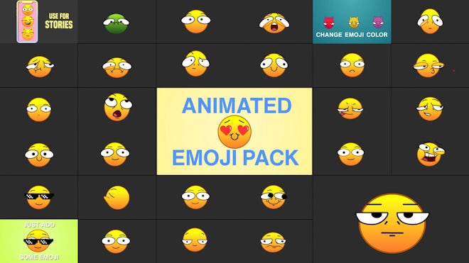 Animated Emoji Pack  - Motion Graphics Templates | Motion Array