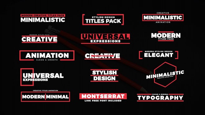 Creative Titles: Motion Graphics Templates