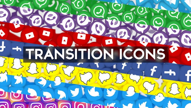 Social Icon Transition Pack: After Effects Templates