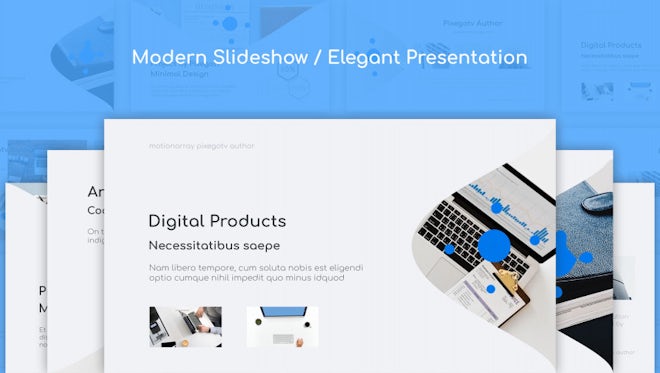 Modern Slideshow / Elegant Presentation: Premiere Pro Templates