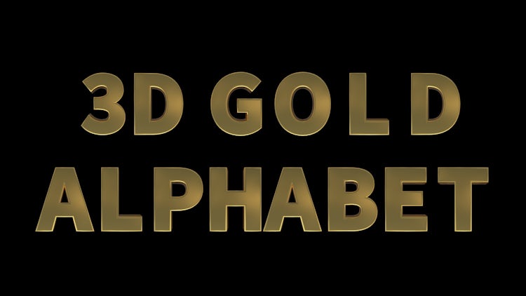 3D Gold Alphabet Pack: Stock Motion Graphics