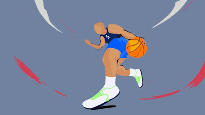 moving basketball animation