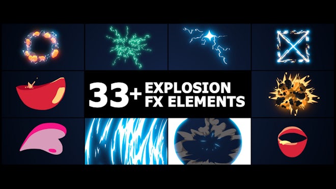 Cartoon Fire Transitions  FCPX, Elements ft. 2d & animation