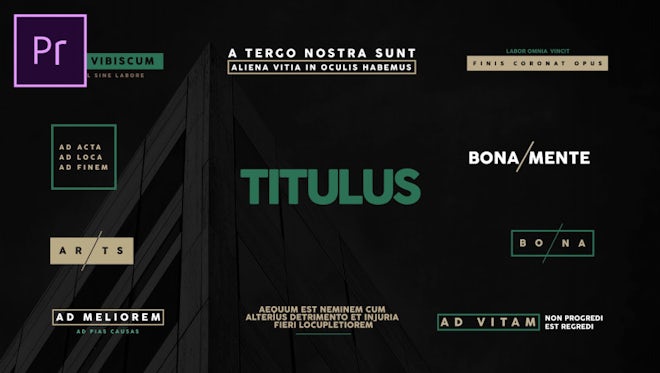 Simple Modern Titles: Motion Graphics Templates