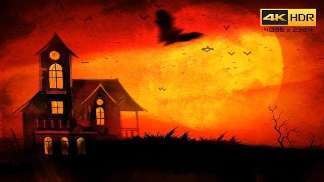 haunted house background