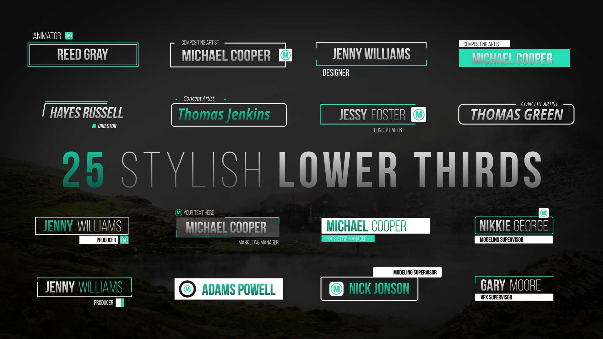 Stylish Lower Thirds After Effects Templates Motion Array