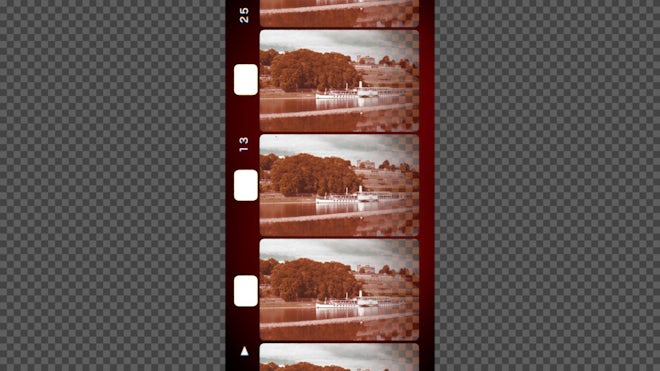 Vertical Super 8mm Rolling Film Frame - Stock Motion Graphics