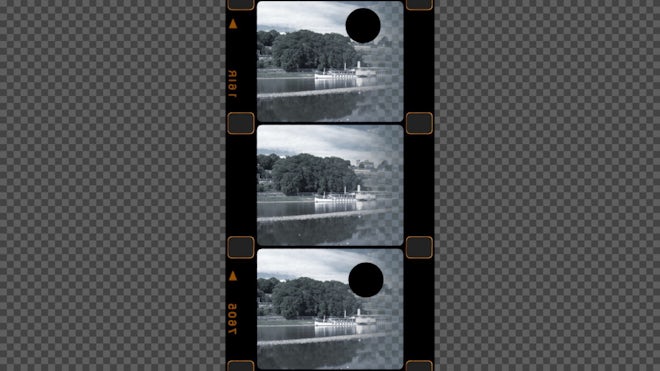 Vertical Super 8mm Rolling Film Frame - Stock Motion Graphics
