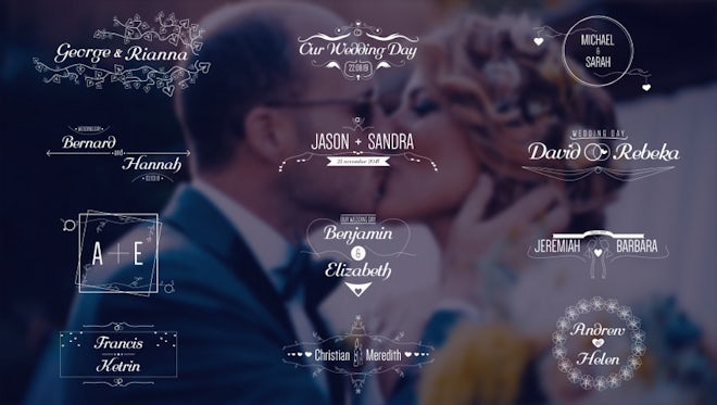 Wedding Titles 4k: Premiere Pro Templates