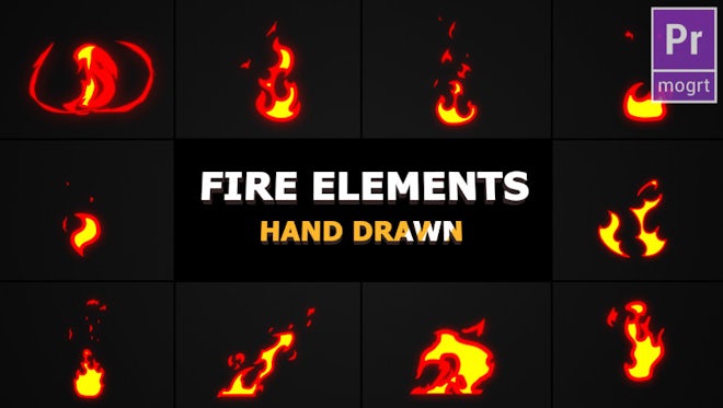 Cartoon Fire Elements - Motion Graphics Templates | Motion Array