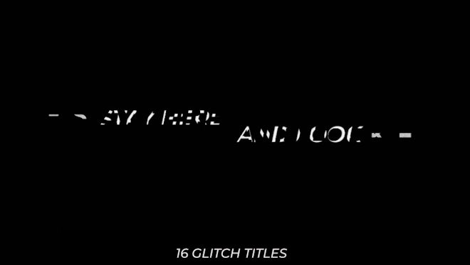 Glitch Titles: After Effects Templates