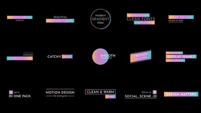 Modern Gradient Titles - Essential Graphics - Motion ...