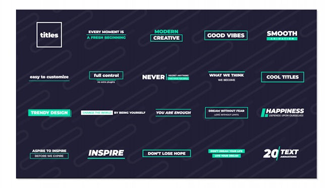 Cool Titles: Motion Graphics Templates