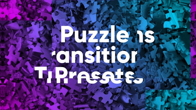 Puzzle Transitions Presets: Premiere Pro Presets