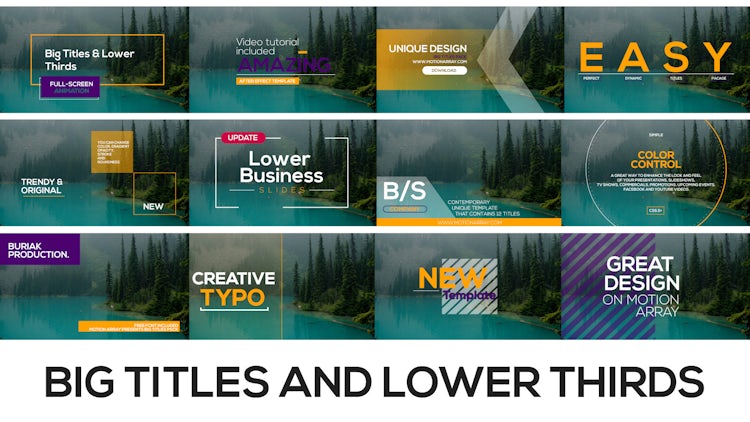 Big Titles and Lower Thirds: After Effects Templates