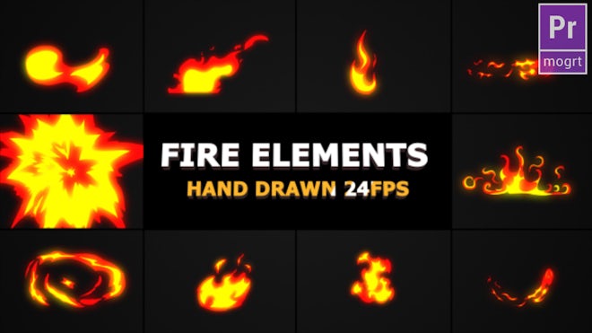 Cartoon Fire Transitions  FCPX, Elements ft. 2d & animation