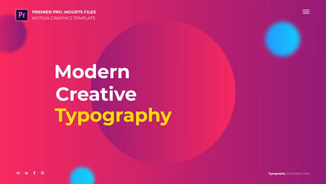 Typography: Motion Graphics Templates