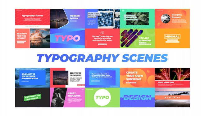 Typography Scenes: Motion Graphics Templates