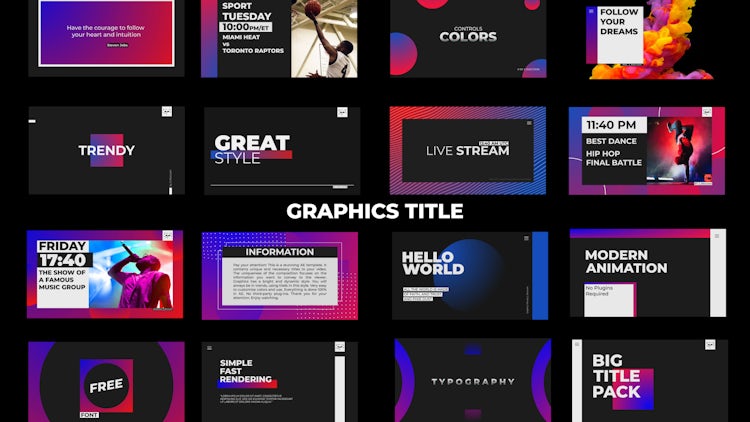 Graphics Title - After Effects Templates | Motion Array