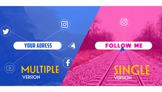 Social Outro Transition: After Effects Templates
