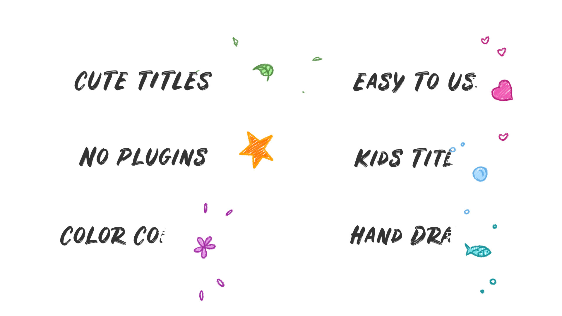 Kids Hand Drawn Titles - Premiere Pro Templates | Motion Array