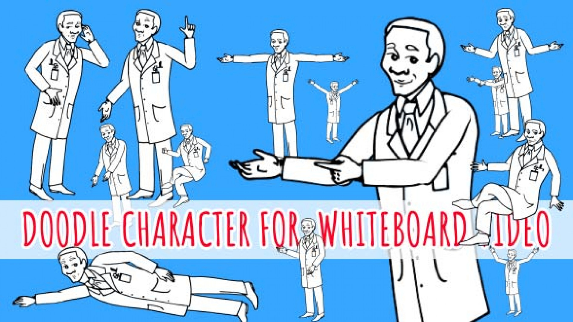 Doodle Animation - Doctor Character 3 - After Effects Templates