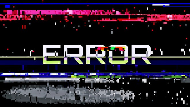 Glitching Error Screen - Stock Motion Graphics