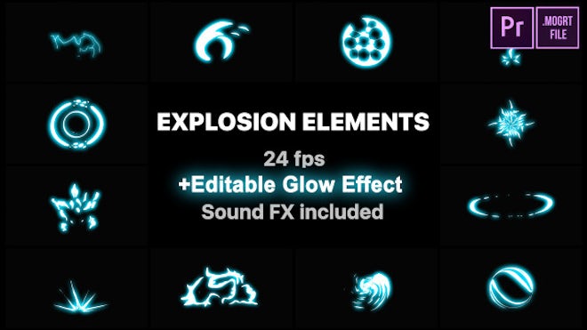 Energy Explosion Elements - Motion Graphics Templates  