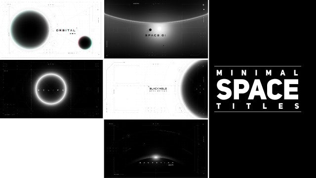 Minimal Space Titles: Motion Graphics Templates