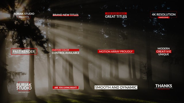 Professional Titles 4k: After Effects Templates