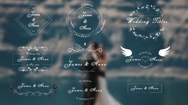 Wedding Titles: After Effects Templates