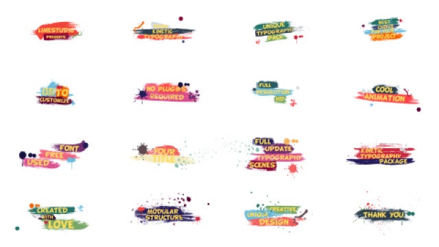 Brush Kinetic Typography: Motion Graphics Templates