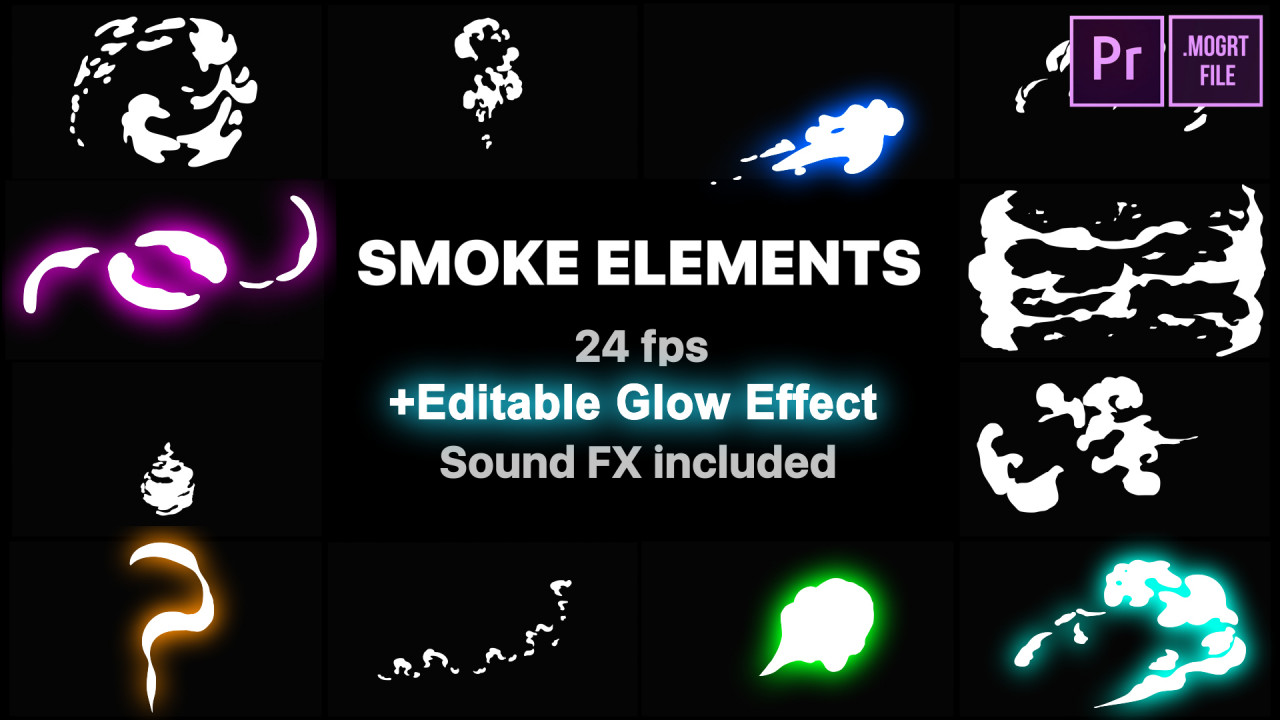 Hand Drawn Smoke Elements - Motion Graphics Templates | Motion Array