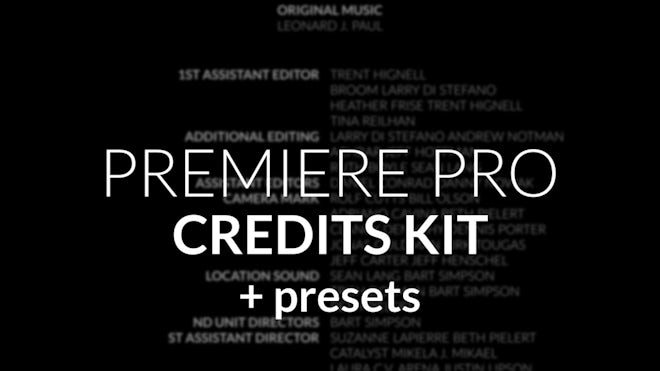 Credit Roll Premiere Pro Templates Motion Array