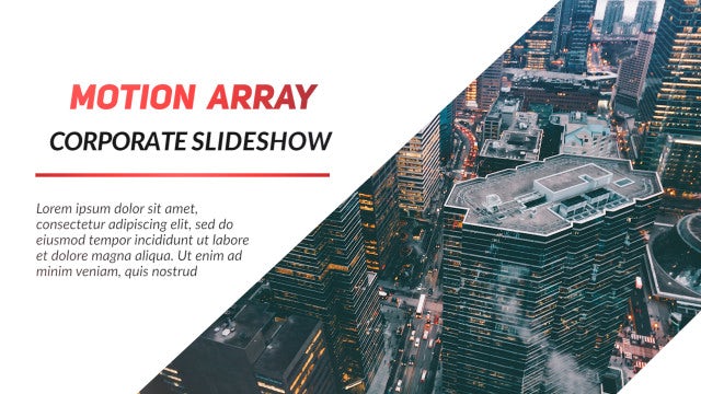 Corporate Slideshow: Premiere Pro Templates