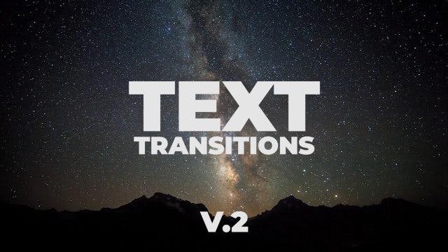 Universal Text Transitions V.2: Premiere Pro Presets