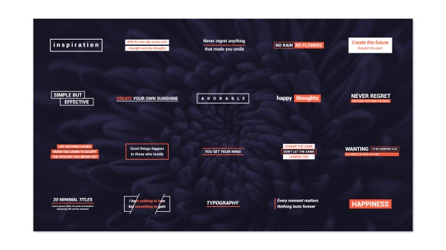 Minimal Titles: Motion Graphics Templates