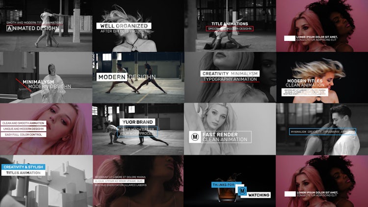 Typography Titles Pack: After Effects Templates
