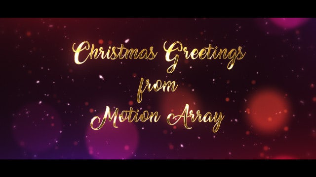 Christmas Greetings: Motion Graphics Templates