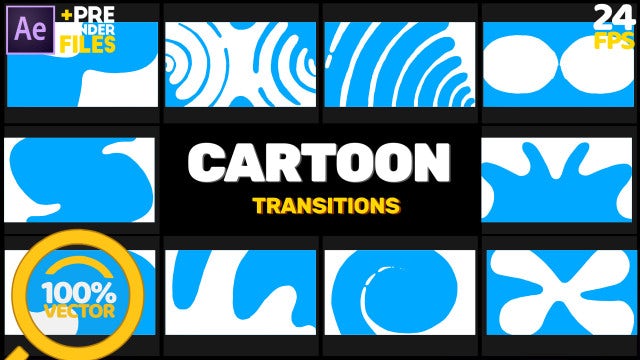 Cartoon Transitions: After Effects Templates