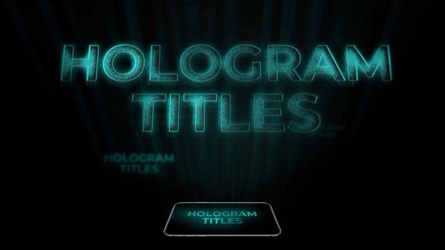 Hologram Titles: Premiere Pro Templates