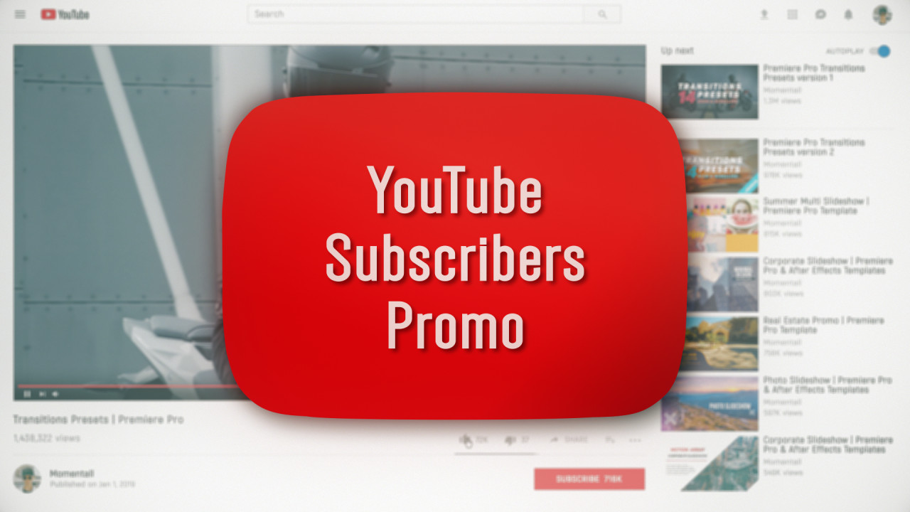 YouTube Subscribers Promo - After Effects Templates | Motion Array