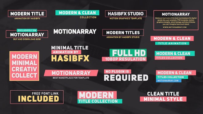 Modern Titles - Motion Graphics Templates | Motion Array